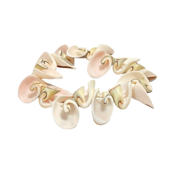 Pulsera Concha de Caracol Zig-Zag Espiral 25-28mm