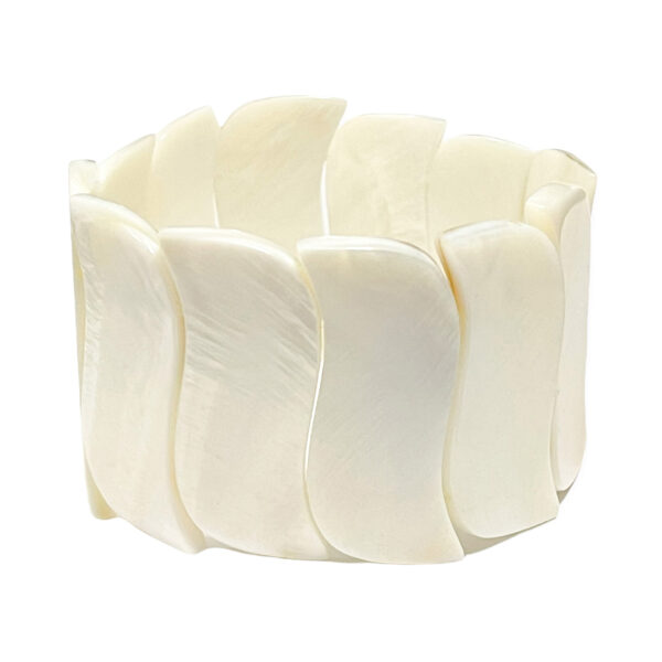 Pulsera Nácar Curvo Blanco 38mm