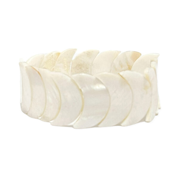 Pulsera Nácar Luna Blanco 25mm