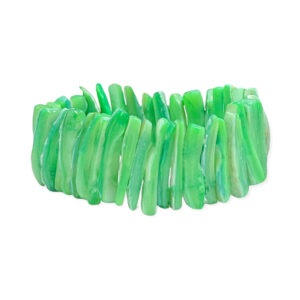 Pulsera Coral Segmentos Irregulares Verde Menta 24mm