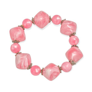 Pulsera Rombo + Esfera Rosado 11-18mm