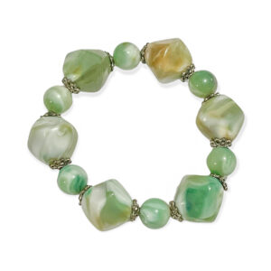 Pulsera Rombo + Esfera Verde Menta 11-19mm