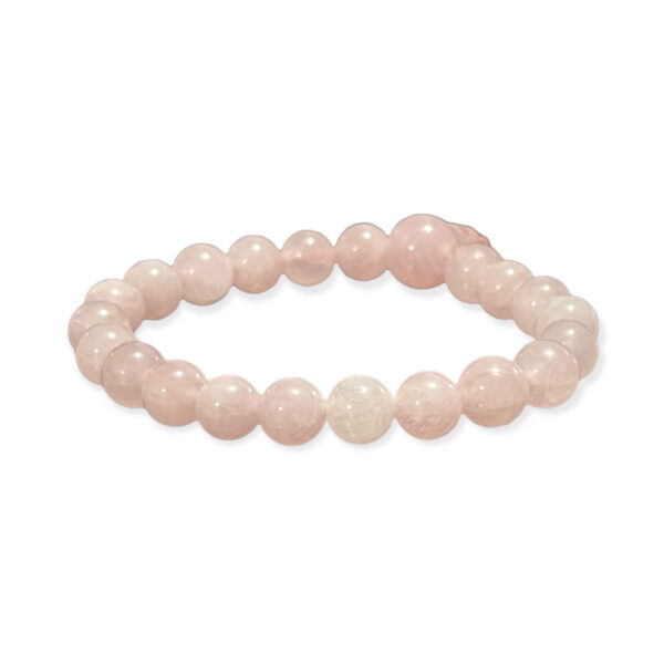 Pulsera Cuarzo Rosado Esfera 8mm - Image 2