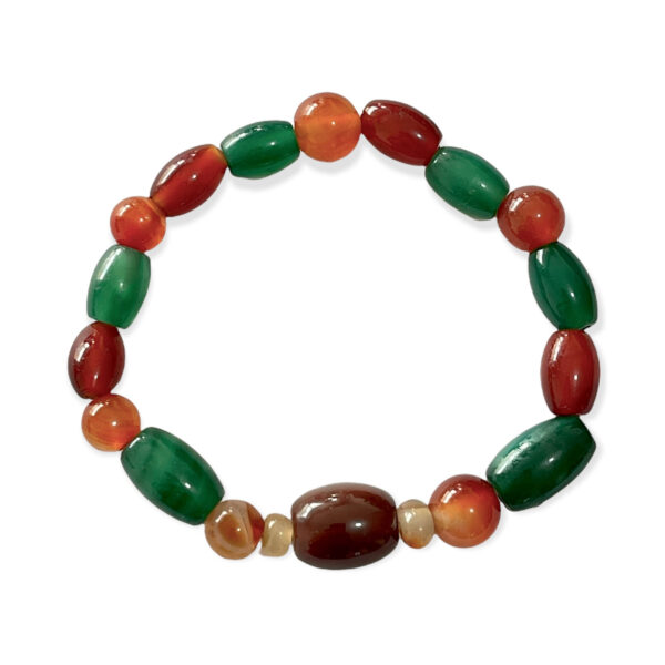 Pulsera de Ágata Verde & Roja 10-11mm - Image 2