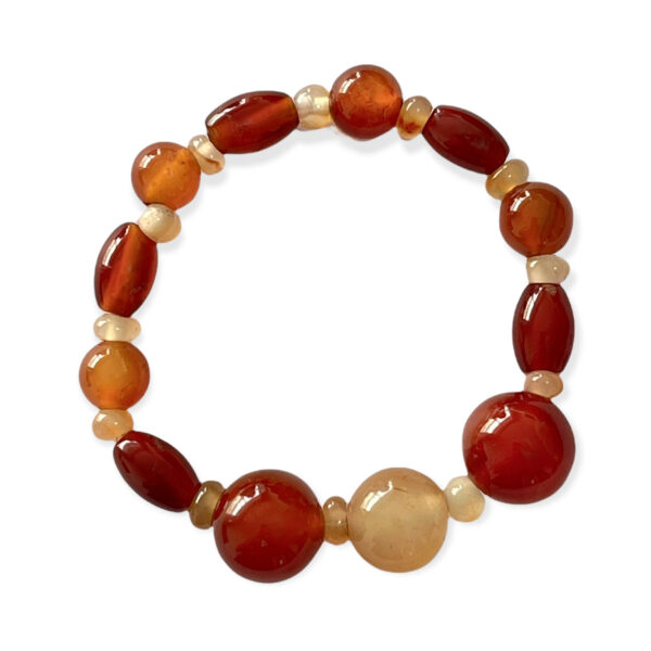 Pulsera de Ágata Cornalina Formas Variadas 8-14mm - Image 2