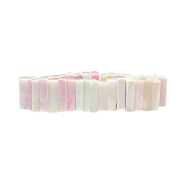 Pulsera Piedra Natural Rectangular Rosa Multicolor 18-20mm
