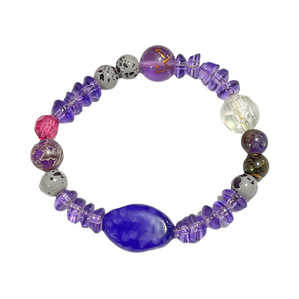 Pulsera Piedras Semipreciosas Violeta 8-12mm - Image 2