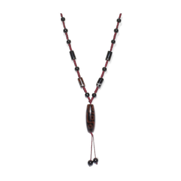 Collar Ágata Tibetano con Colgante 14x40mm