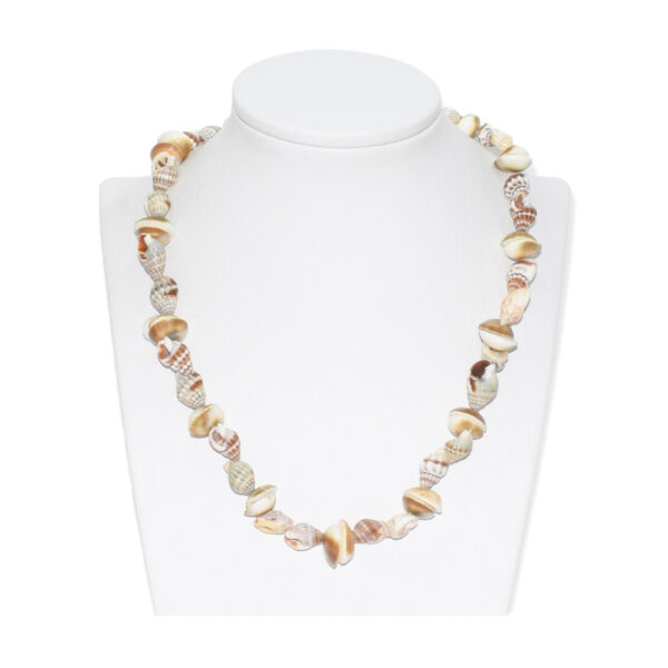 Collar Concha de Caracol Blanco Beige 8-14mm