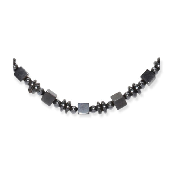 Collar Hematita Cubo + Esfera + Disco 6mm - Image 2