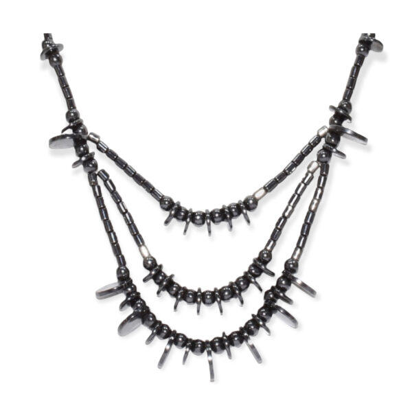 Collar Triple Hematita Disco + Esfera - Image 2