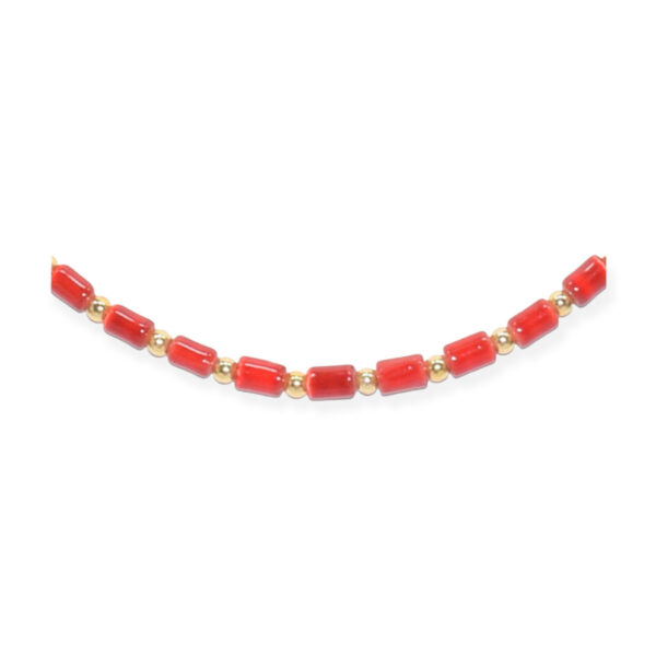 Collar Elástico Cilindro + Esfera Rojo 4mm - Image 2