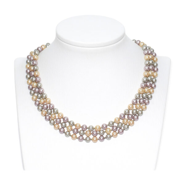 Collar Perla Shell Esfera Multicolor 6mm