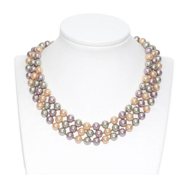 Collar Perla Shell Esfera Multicolor 8mm