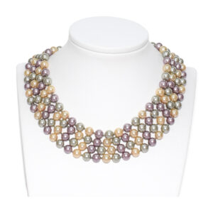 Collar Perla Shell Esfera Multicolor 8mm