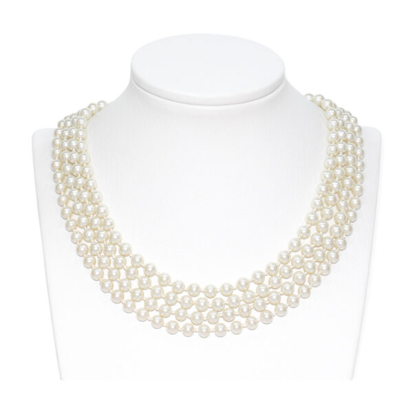 Collar Perla Shell Esfera Blanco 6mm