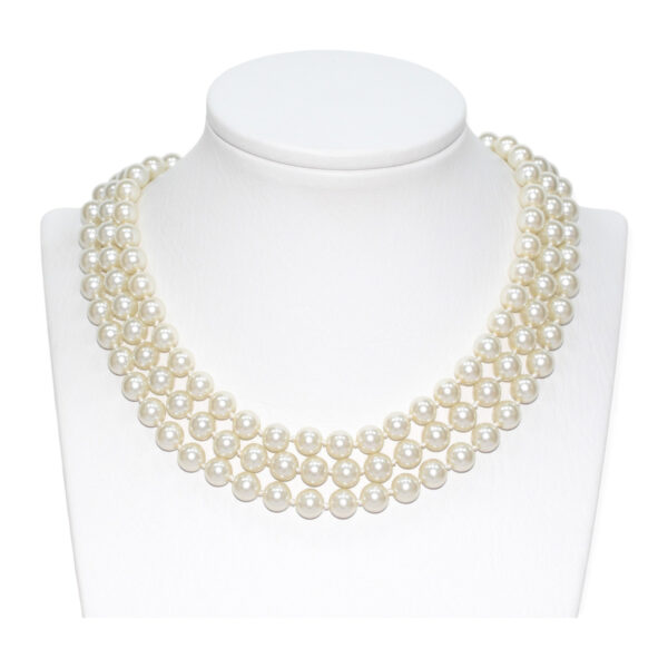 Collar Perla Shell Esfera Blanco 8mm