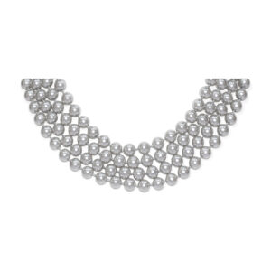 Collar Perla Shell Esfera Gris Claro 8mm