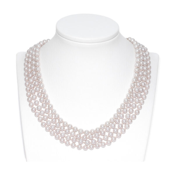 Collar Perla Shell Esfera Rosa 6mm