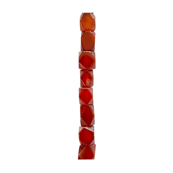 Ágata Rectangular Facetada Rojo 10x13mm