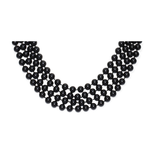 Collar Perla Shell Esfera Negro 8mm - Image 2