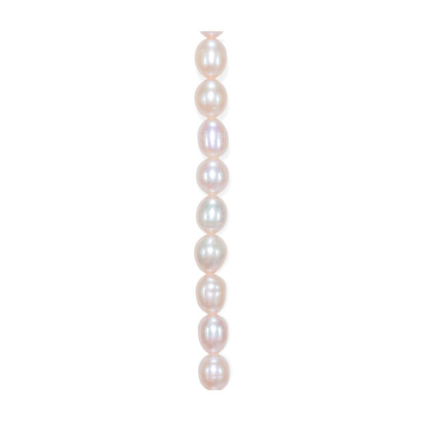 Perla Óvalo Rosa 7mm x 8mm