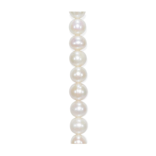 Perla Óvalo Blanca 9mm x 10mm